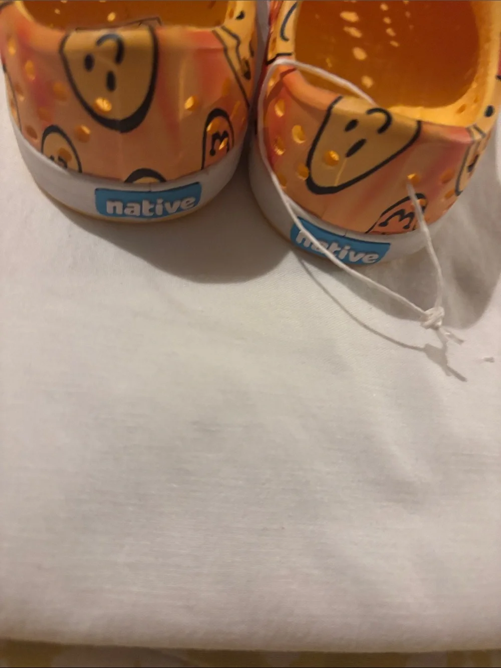 Native Kids Smiley Water Shoes - Orange/Yellow